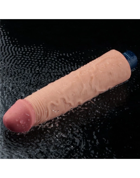 23.7 cm USB Şarjlı Yeni Nesil Realistik Testissiz Titreşimli Ten Dildo Penis