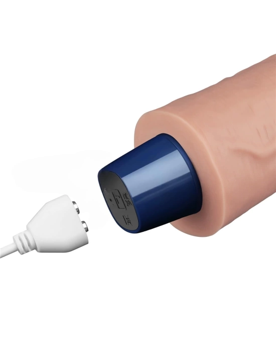 23.7 cm USB Şarjlı Yeni Nesil Realistik Testissiz Titreşimli Ten Dildo Penis