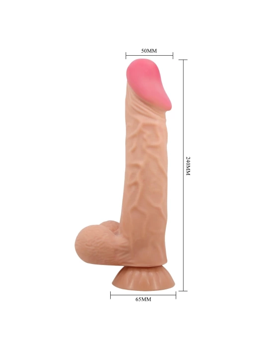 24 cm Kıkırdak Yapılı Çift Katmanlı Gerçekçi Dildo Penis