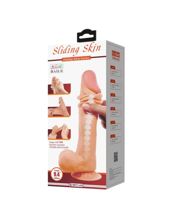 Wossi 24 cm Kıkırdak Yapılı Çift Katmanlı Gerçekçi Dildo Penis
