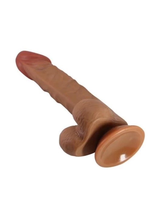 Wossi 24 cm Yeni Nesil Çift Katmanlı Realistik Vantuzlu Dildo Penis - Buraq