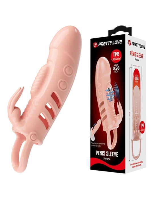 Wossi 2,5 cm Dolgu Uzatmalı Titreşimli Penis Kılıfı Prezervatif Vibratör