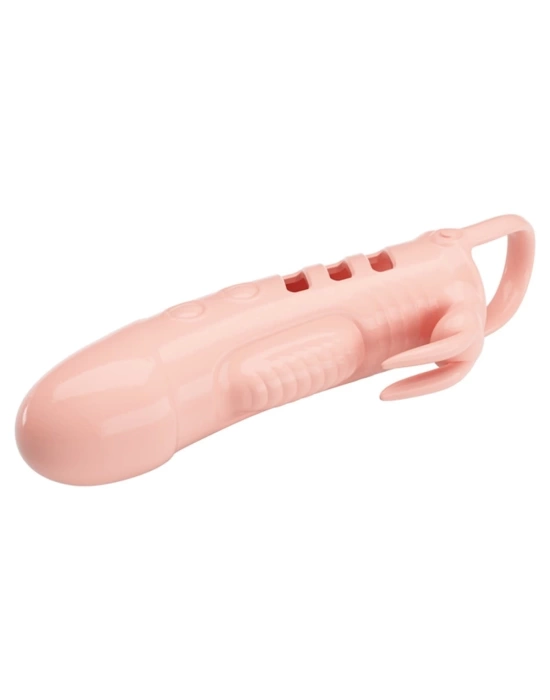 Wossi 2,5 cm Dolgu Uzatmalı Titreşimli Penis Kılıfı Prezervatif Vibratör
