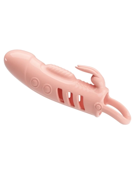 Wossi 2,5 cm Dolgu Uzatmalı Titreşimli Penis Kılıfı Prezervatif Vibratör