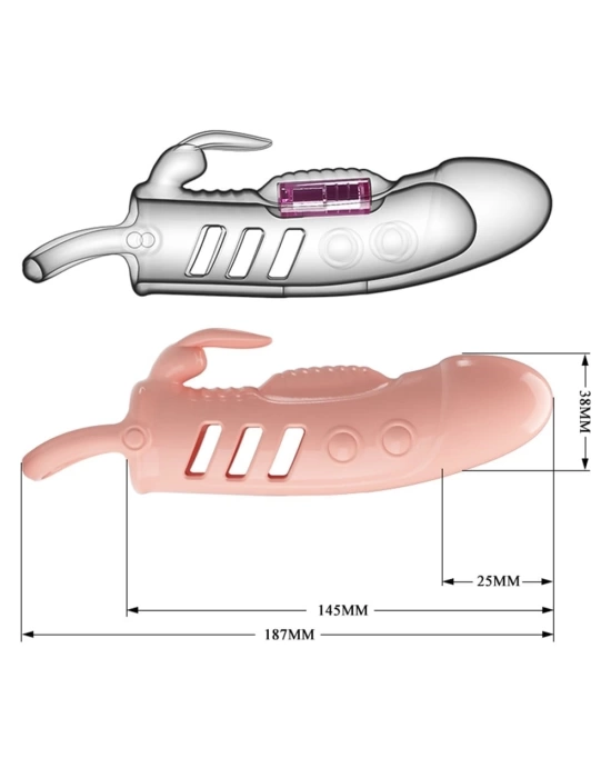 Wossi 2,5 cm Dolgu Uzatmalı Titreşimli Penis Kılıfı Prezervatif Vibratör