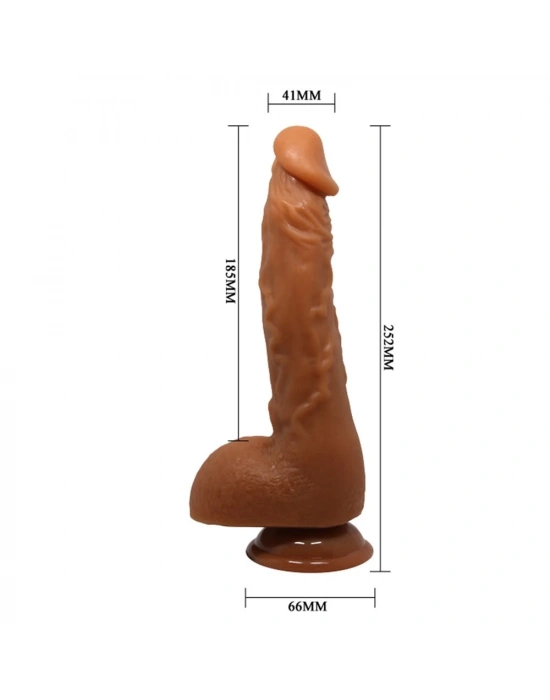 25,2 cm Realistik Vantuzlu Melez Dildo Penis - Jason