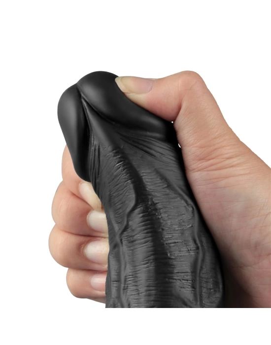 25.3 cm USB Şarjlı Yeni Nesil Realistik Titreşimli Zenci Dildo Penis