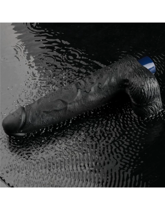 25.3 cm USB Şarjlı Yeni Nesil Realistik Titreşimli Zenci Dildo Penis