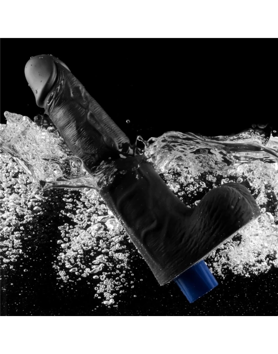 25.3 cm USB Şarjlı Yeni Nesil Realistik Titreşimli Zenci Dildo Penis