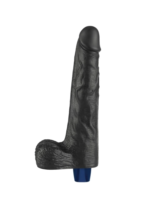 25.3 cm USB Şarjlı Yeni Nesil Realistik Titreşimli Zenci Dildo Penis