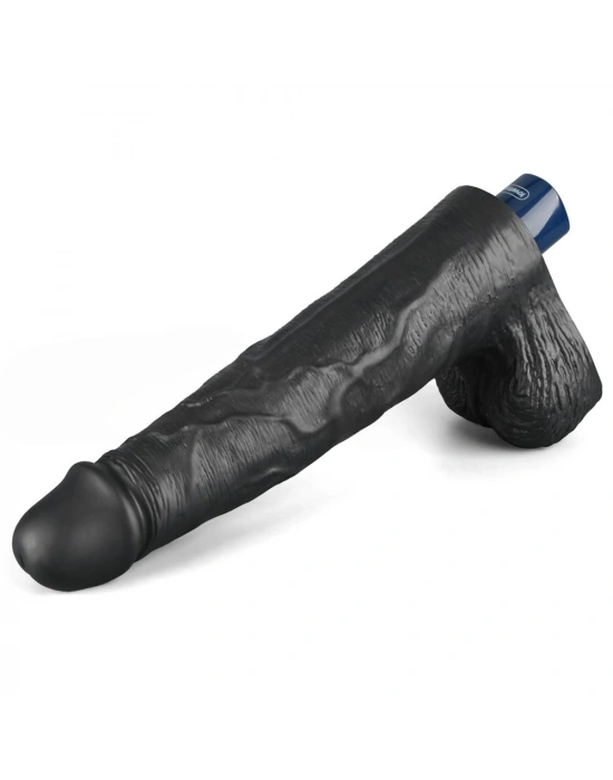25.3 cm USB Şarjlı Yeni Nesil Realistik Titreşimli Zenci Dildo Penis