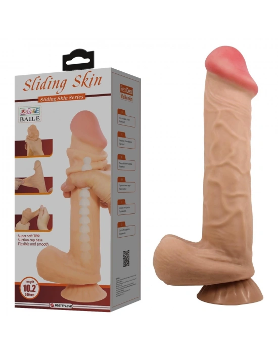 26 cm Kıkırdak Yapılı Çift Katmanlı Gerçekçi Dildo Penis