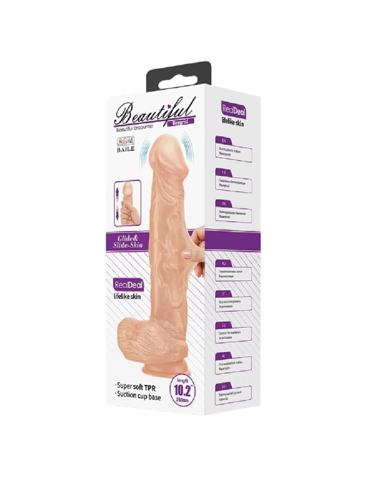 Wossi 26 cm Titreşimli Gerçekçi Kalın Dildo Penis - Bergrisi