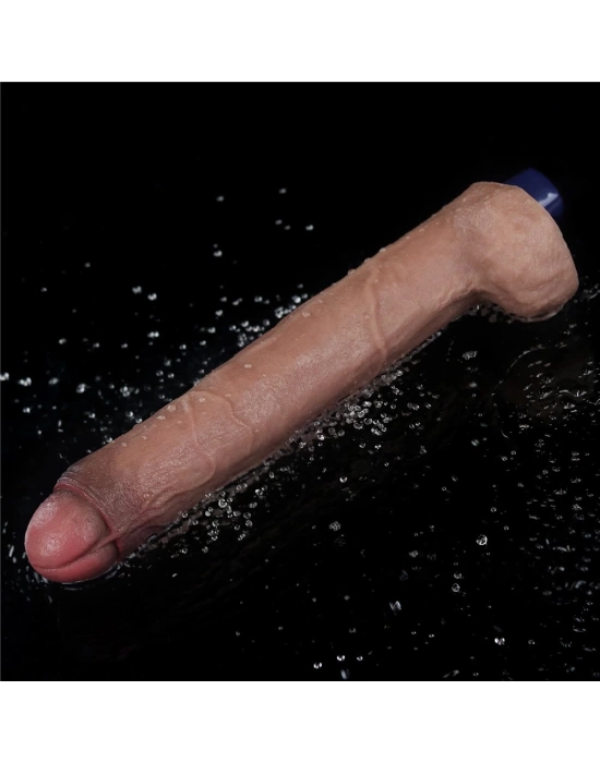 Wossi 26.5 cm USB Şarjlı Yeni Nesil Realistik Titreşimli Dildo Penis