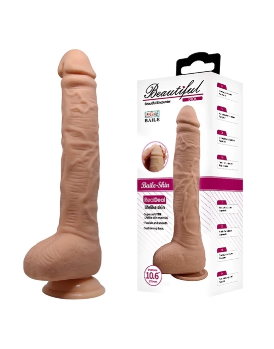 27 cm Büyük Boy Realistik Vantuzlu Dildo Penis - Dick