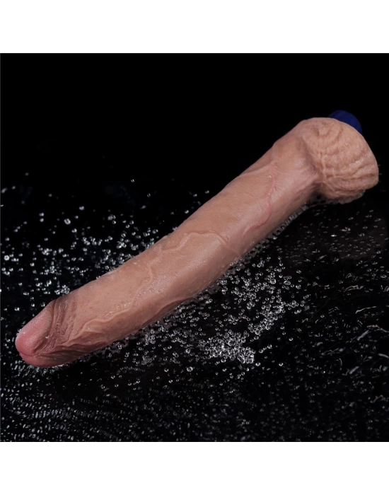 Wossi 27 cm USB Şarjlı Yeni Nesil Realistik Titreşimli Dildo Penis