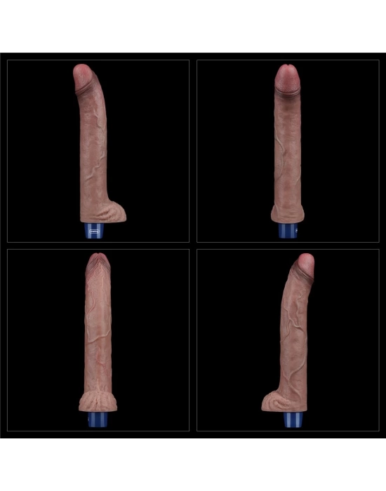 Wossi 27 cm USB Şarjlı Yeni Nesil Realistik Titreşimli Dildo Penis