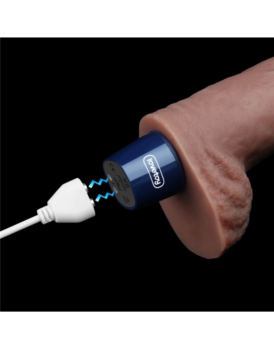 Wossi 27 cm USB Şarjlı Yeni Nesil Realistik Titreşimli Dildo Penis