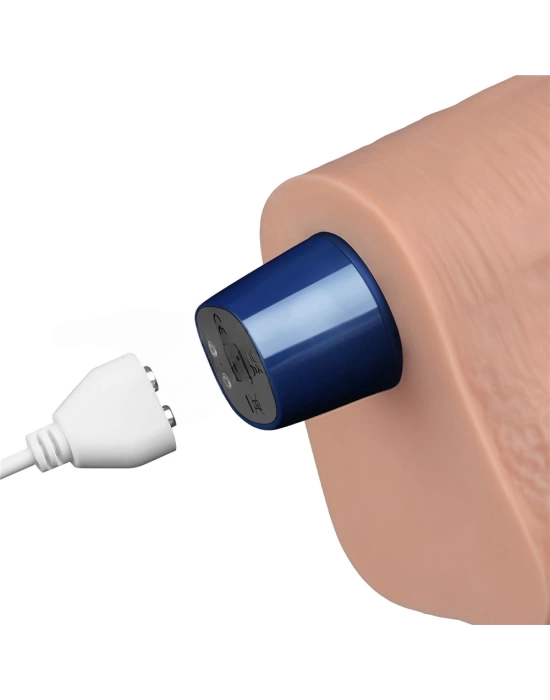 Wossi 27.2 cm USB Şarjlı Yeni Nesil Realistik Titreşimli Ten Dildo Penis