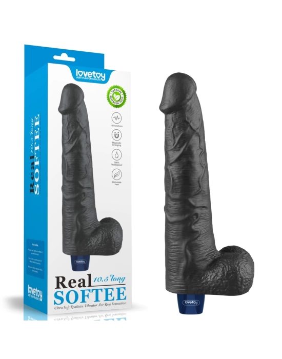 27.2 cm USB Şarjlı Yeni Nesil Realistik Titreşimli Zenci Dildo Penis