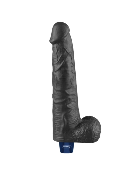 Wossi 27.2 cm USB Şarjlı Yeni Nesil Realistik Titreşimli Zenci Dildo Penis