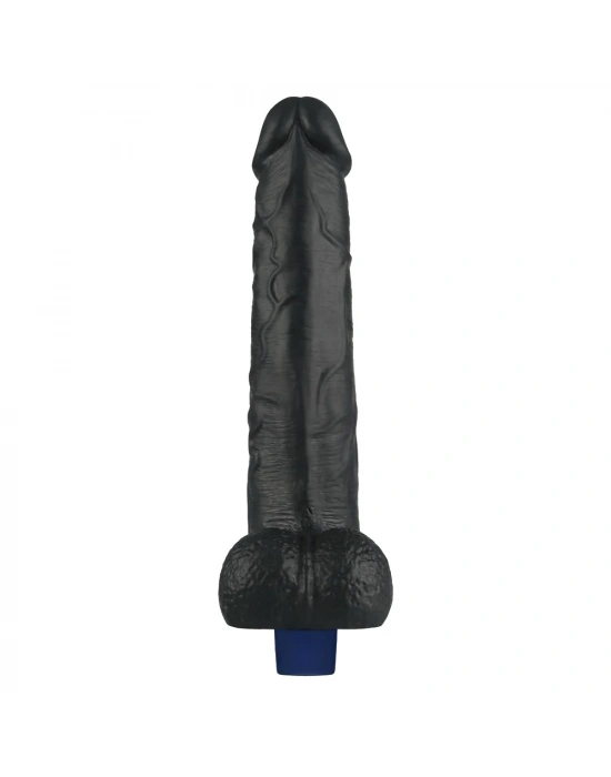 27.2 cm USB Şarjlı Yeni Nesil Realistik Titreşimli Zenci Dildo Penis