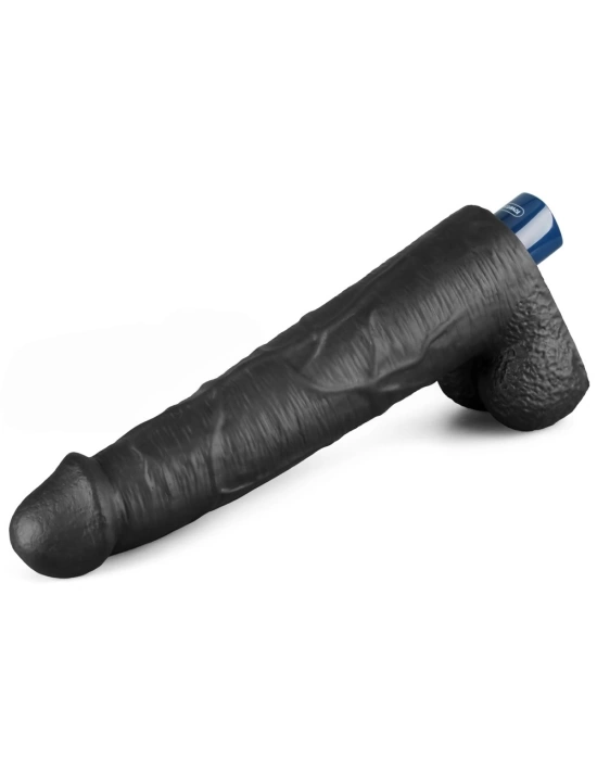 27.2 cm USB Şarjlı Yeni Nesil Realistik Titreşimli Zenci Dildo Penis