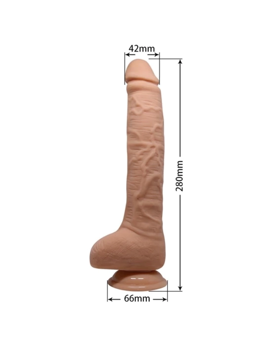28 cm Titreşimli Gerçekçi Kalın Dildo Penis - Dick