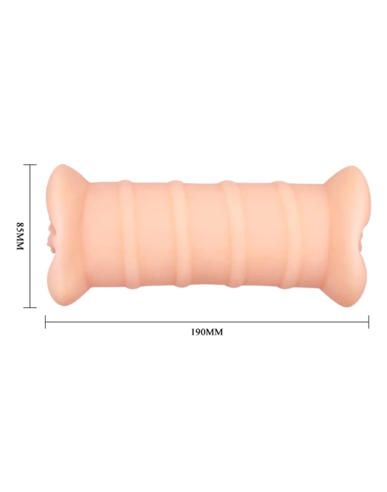 3 Boyutlu Çift Taraflı Titreşimli Suni Vajinal Mastürbatör - Emma