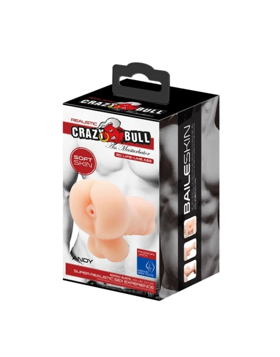 3 Boyutlu Testisli Yarım Erkek Vücutlu Suni Anal Mastürbatör