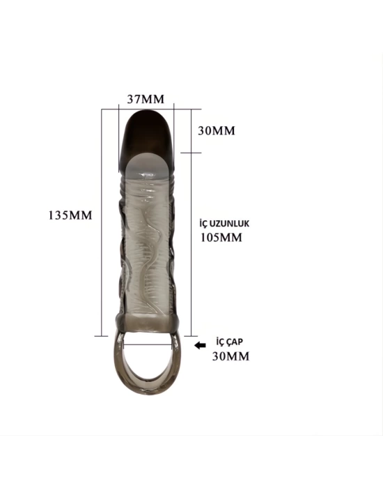 Wossi 3 cm Dolgulu Penis Kılıfı Zenci