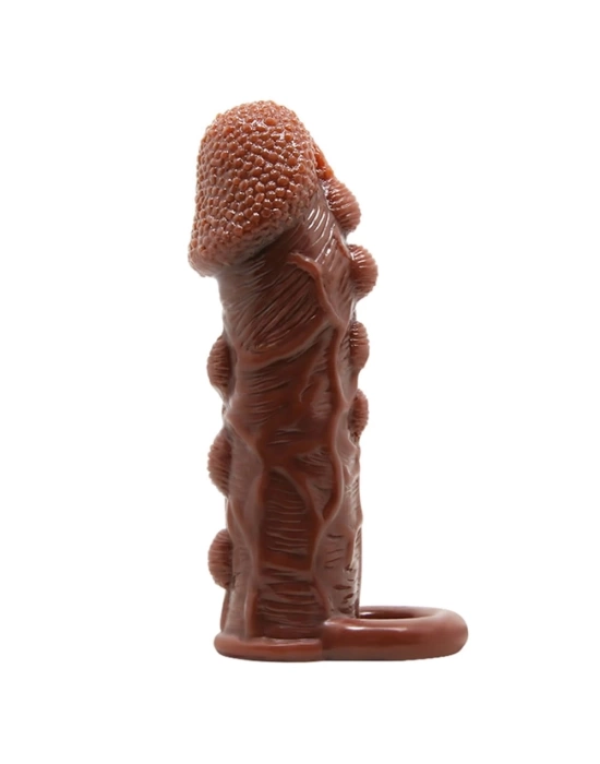 Wossi 3 cm Uzatmalı Damarlı Penis Kılıfı