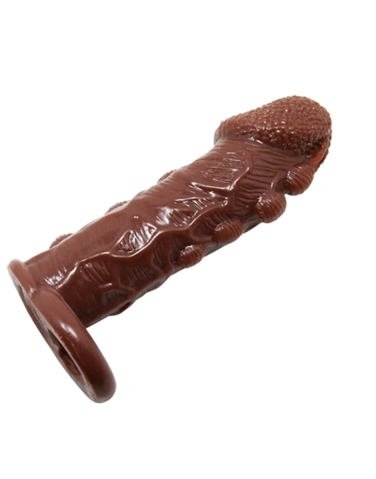 Wossi 3 cm Uzatmalı Damarlı Penis Kılıfı