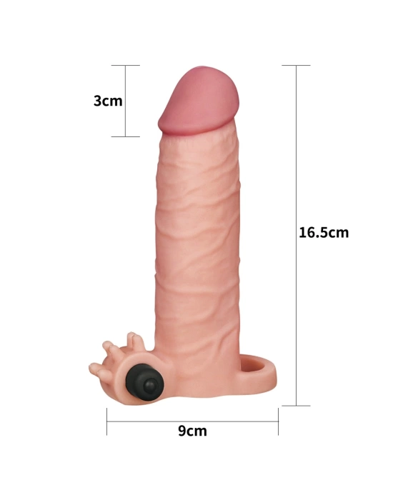 Wossi 3 cm Uzatmalı Realistik Titreşimli Penis Kılıfı XTender