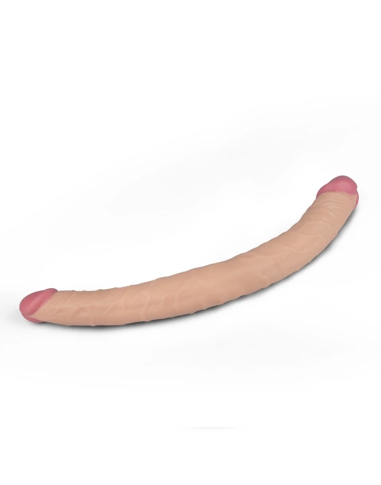Wossi 36 cm Realistik Çift Uçlu Esnek Anal ve Vajinal Dildo