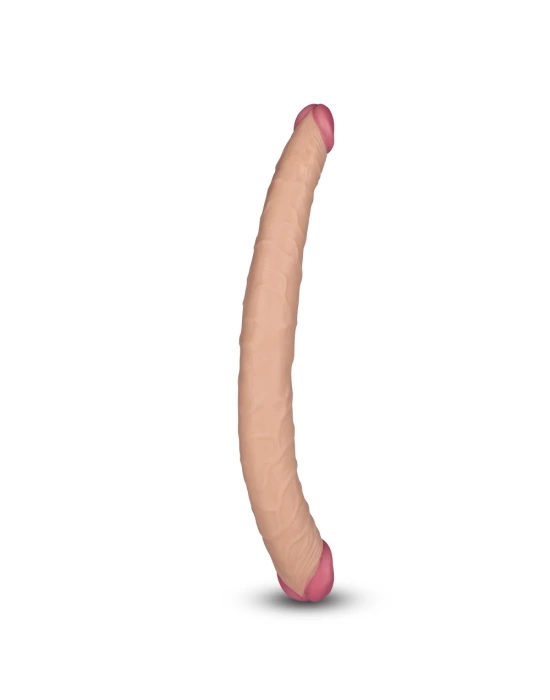 Wossi 36 cm Realistik Çift Uçlu Esnek Anal ve Vajinal Dildo