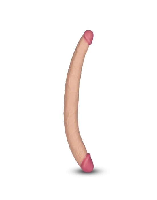 Wossi 36 cm Realistik Çift Uçlu Esnek Anal ve Vajinal Dildo