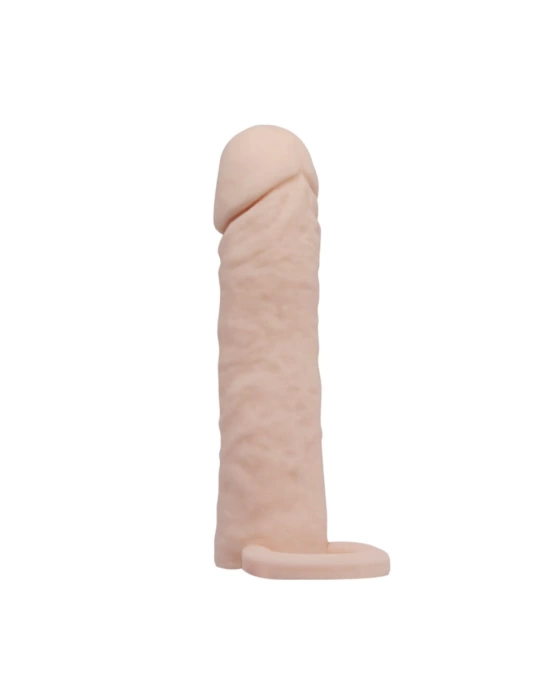 4 cm Dolgulu Realistik Uzatmalı Penis Kılıfı Dildo Ten Rengi Penis