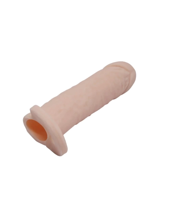 Wossi 4 cm Dolgulu Realistik Uzatmalı Penis Kılıfı Dildo Ten Rengi Penis