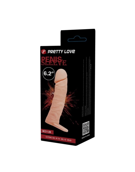 Wossi 4 cm Dolgulu Realistik Uzatmalı Penis Kılıfı Dildo Ten Rengi Penis
