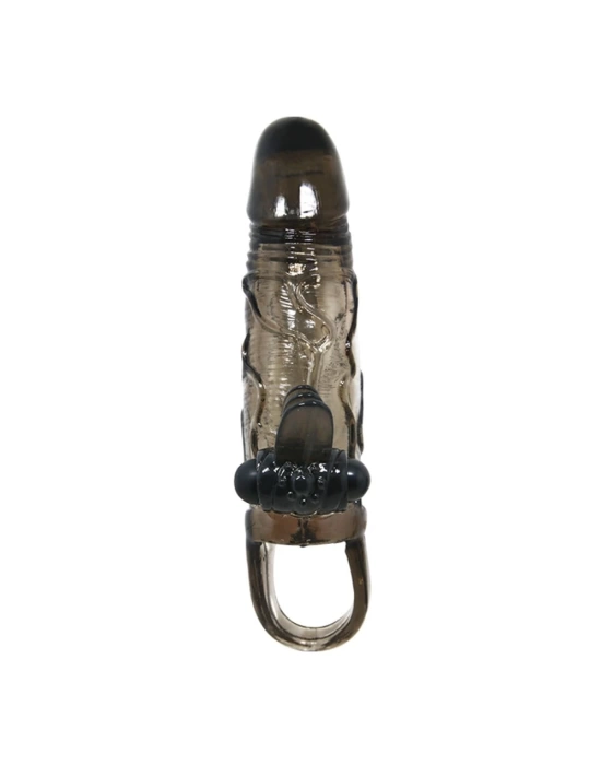 4 cm Uzatmalı Anal Vajinal ve Klitoral Uyarıcılı Titreşimli Penis Kılıfı