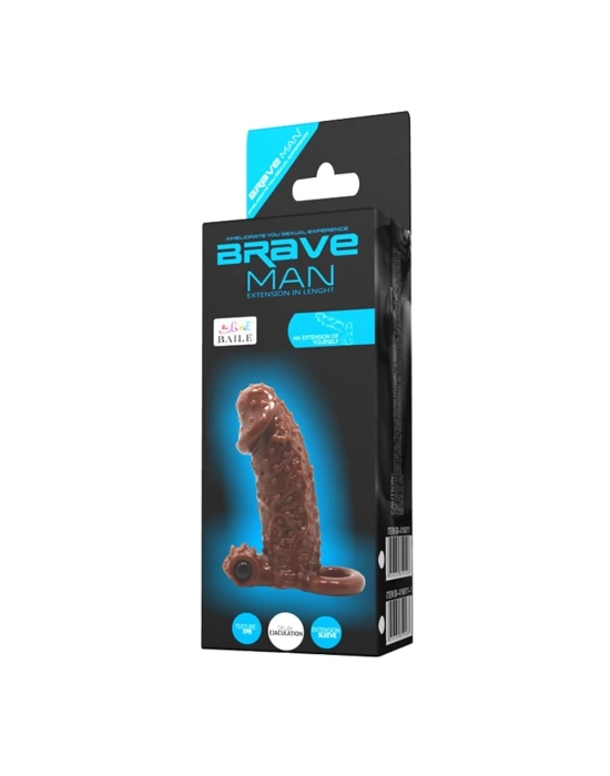 Wossi 4 cm Uzatmalı Titreşimli Tırtıklı Penis Kılıfı