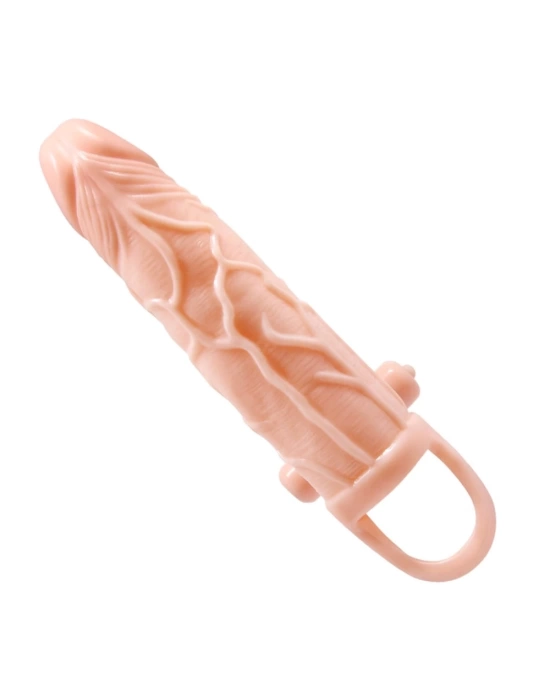 Wossi 5 cm Dolgu Uzatmalı 10 Fonksiyonlu Çift Titreşimli Penis Kılıfı Prezervatif Vibratör