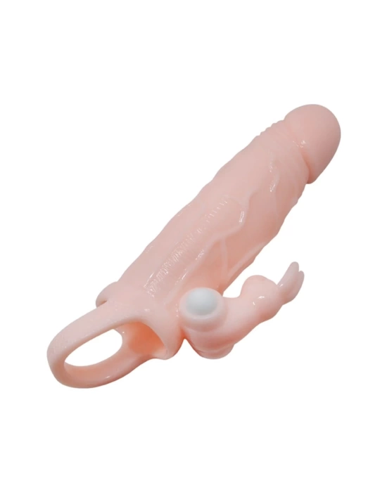 5 cm Dolgu Uzatmalı Titreşimli Penis Kılıfı Prezervatif Vibratör
