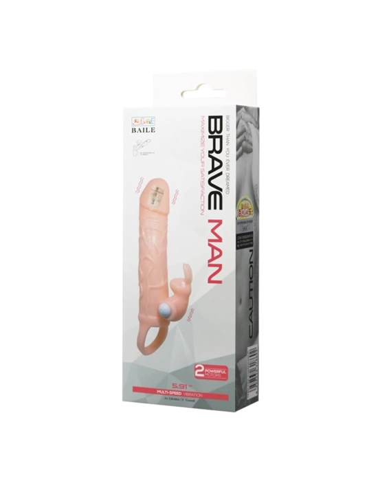 5 cm Dolgu Uzatmalı Titreşimli Penis Kılıfı Prezervatif Vibratör