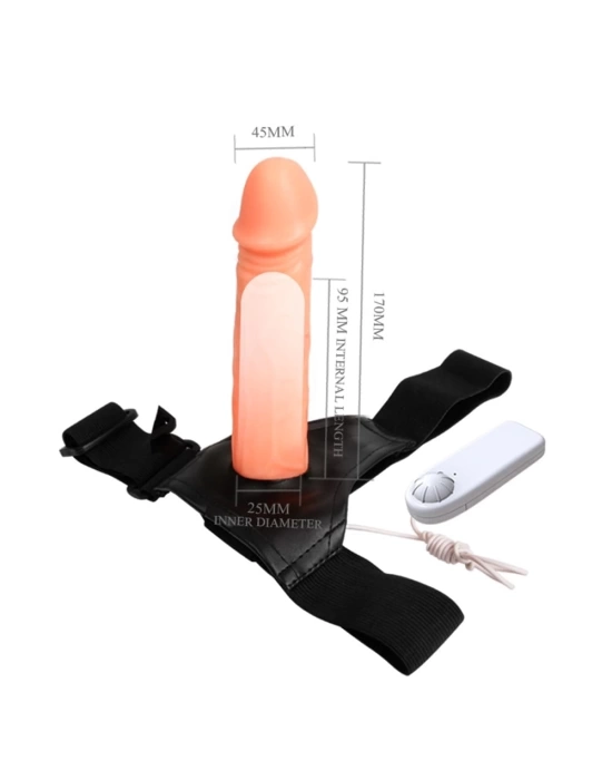7,5 cm Dolgulu Titreşimli Protez Strapon