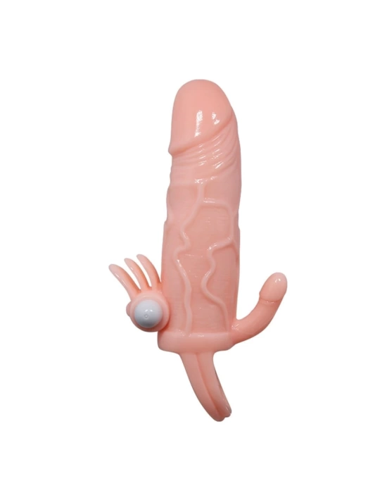 Anal Vajinal Klitoral Uyarıcılı Titreşimli Penis Kılıfı