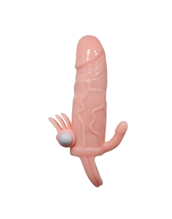 Anal Vajinal Klitoral Uyarıcılı Titreşimli Penis Kılıfı