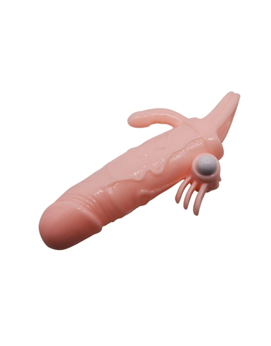 Anal Vajinal Klitoral Uyarıcılı Titreşimli Penis Kılıfı