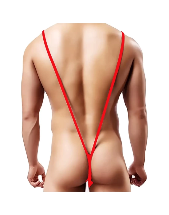 Bacio Fantezi  Lastikli Kırmızı Erkek String - Tanga BC4615